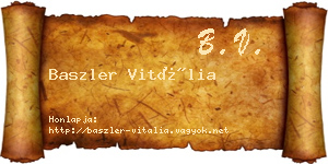 Baszler Vitália névjegykártya